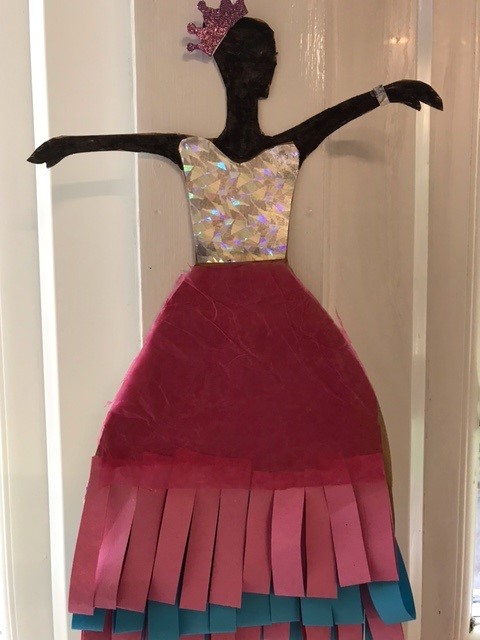 Dress created by students at Craig Y Parc School