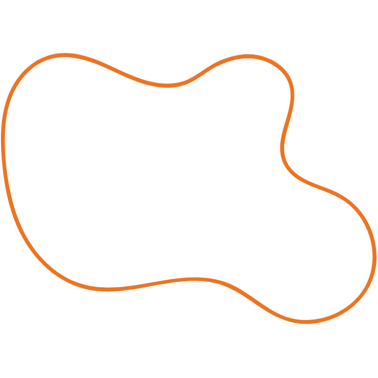 orange blob outline graphic