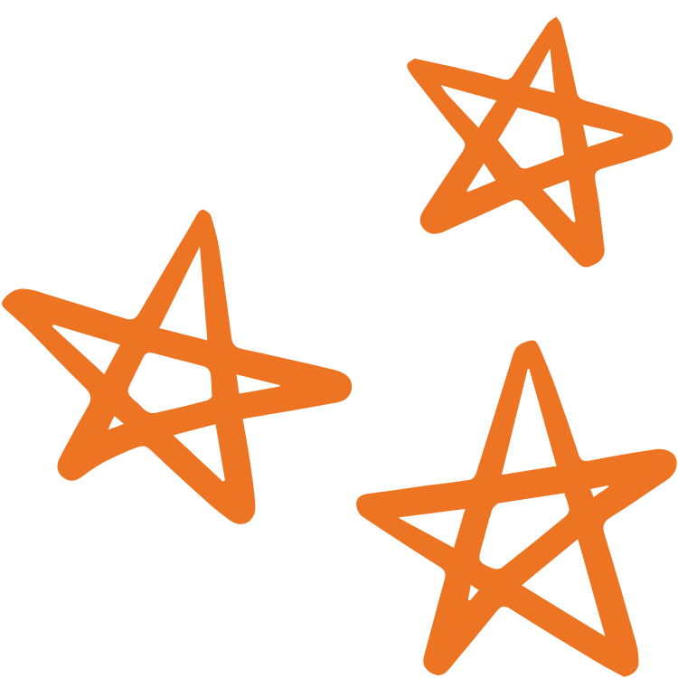 orange stars graphic