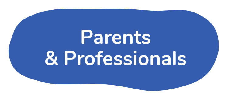 Parents-Professionals blue shape graphic